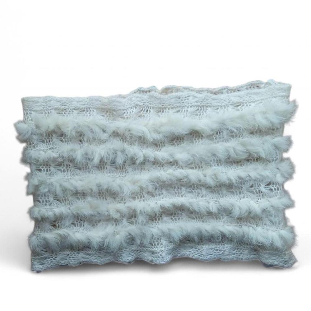 Soft and fluffy knitted scarf